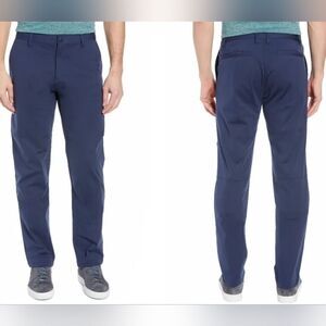 Rhone Commuter Pants Mens 33 Navy Blue Straight Stretch Flex Knit